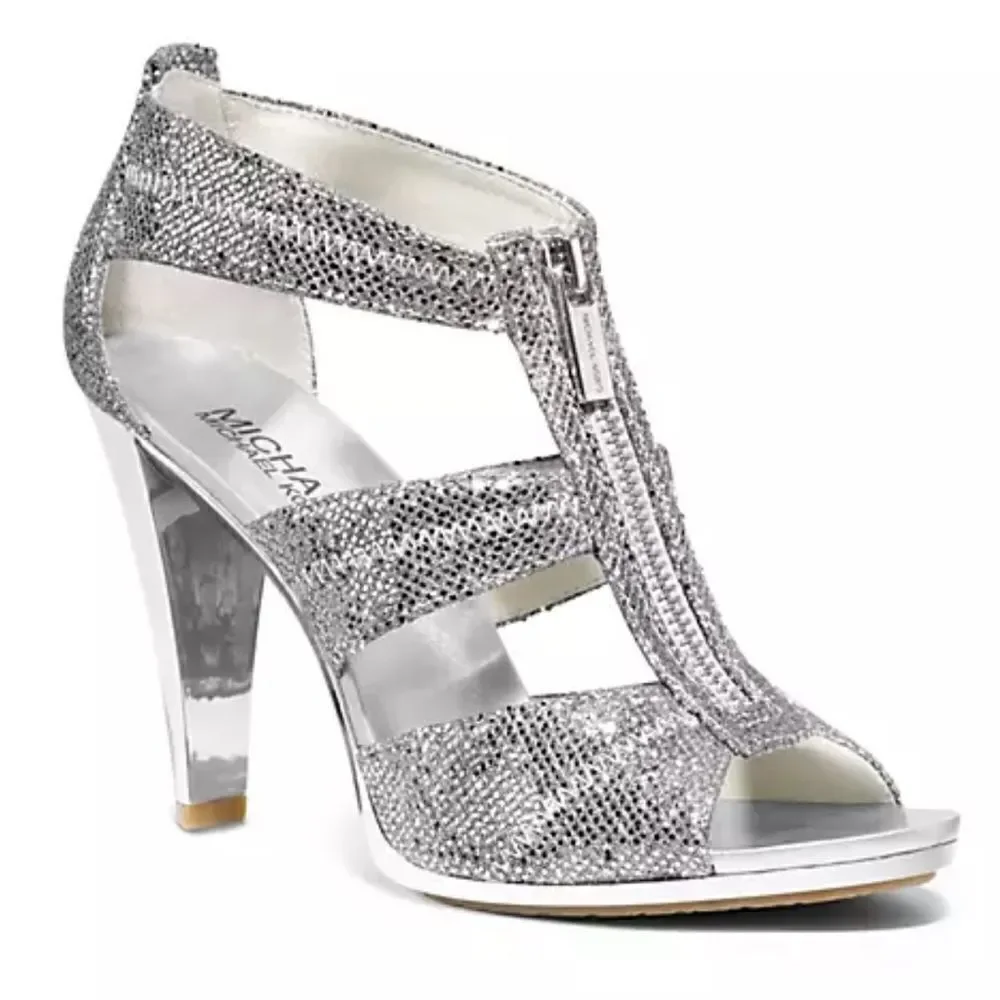 MICHAEL Michael Kors Berkley T-Strap Sandals Silver